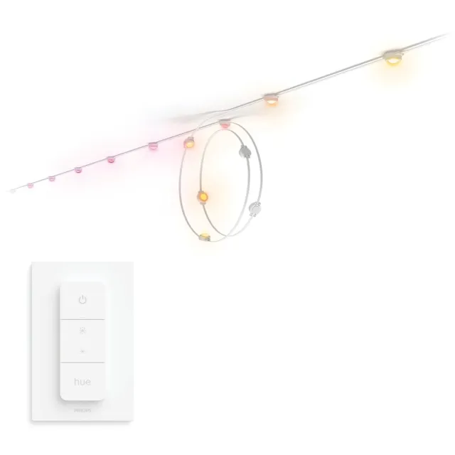 Philips Hue Festavia Lichtslinger 32 PODS - 18 meter - Wit en Gekleurd Licht - Incl. Hue Dimmer Switch - Hue White and Color Ambiance