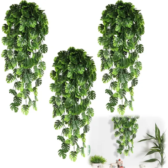 Ibenzoa Set van 3 Decoratieve Kunstplanten voor Binnen en Buiten met Realistisch Uiterlijk groen