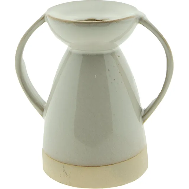 Clayre & Eef Kandelaar 13 cm Beige Porselein