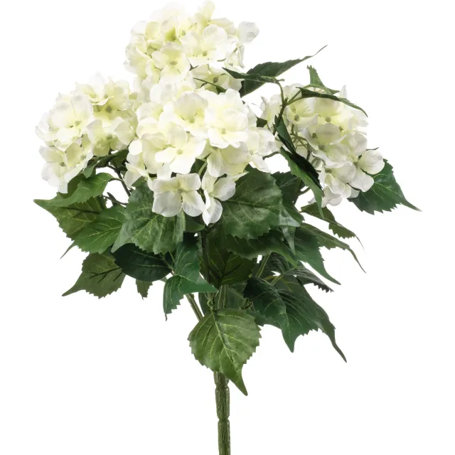 Emerald Kunstplant Hortensia 38cm wit/groen - Kunstplant voor binnen