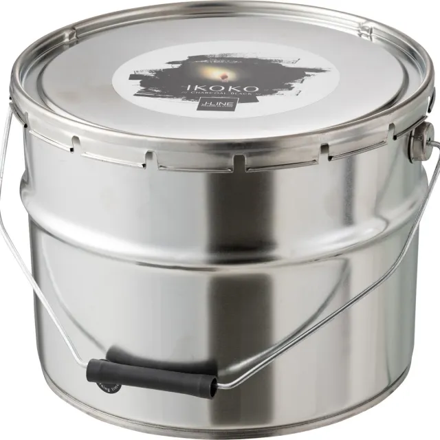 J-Line buitenkaars Verfpot Ikoko - metaal/was - zwart - large - 135U