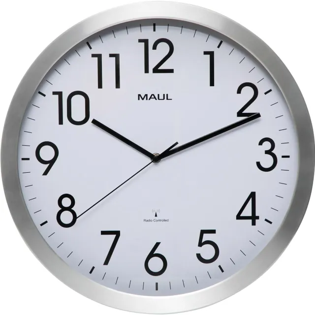 Maul MAULmove radiogestuurde wandklok zilver wit