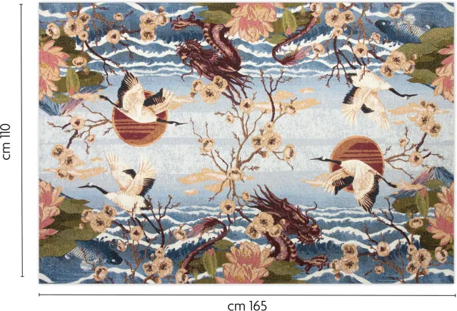 Excelsa Antislip Vloerkleed Excelsa Fuji Living Jacquard Veelkleurig 110x165 cm