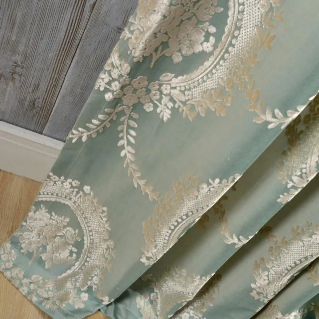 Ibenzoa Stijlvolle Europese Jacquard Gordijnen Set van 2 voor Woonkamer 245x140 cm groen