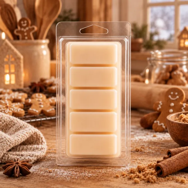 Anna's Geurenhuisje Waxmelts Gingerbread - Snapbar - 55 gram - Sojawas - Kerst - Handmade - Dierproefvrij - Vegan - Huisparfum - Voor in geurbrander - Waxbrander - Geur in huis - Wax melt - Geurkaars - Parfum Creme