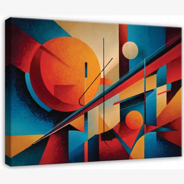 WALLARENA Schilderij op canvas - 60x40 cm - abstract pop art patroon - Geschikt voor slaapkamer, woonkamer, keuken Veelkleurig