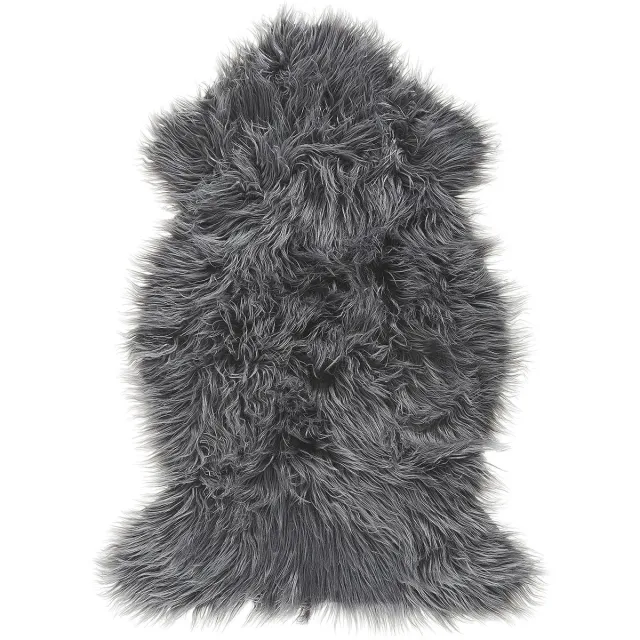 Beliani MUNGO - Schapenvel - Grijs - 63 x 95 cm - Acryl