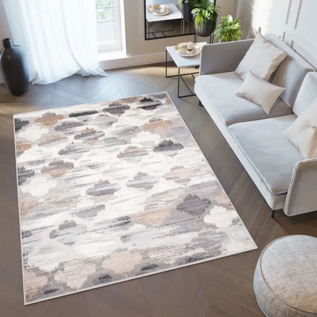 Tapiso Valley Vloerkleed Laagpolig Slaapkamer Tapijten Woonkamer Creme