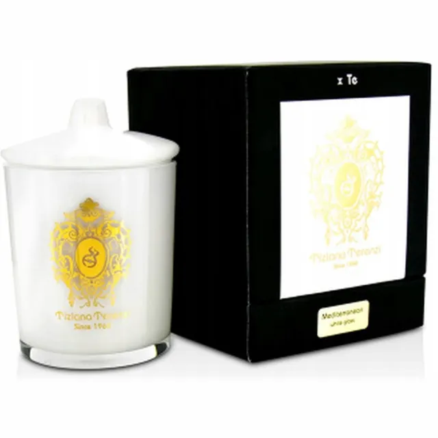 Tiziana Terenzi Mediterranean Geurkaars 170g - Luxe en Ontspanning White