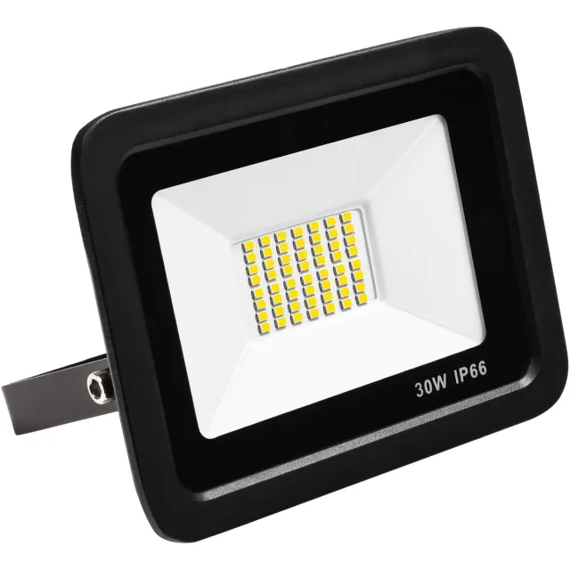 Solistech LED Breedstraler 2 stuks 30W 3000K Warm wit IP66 3000 lumen Kantelbaar Zwart