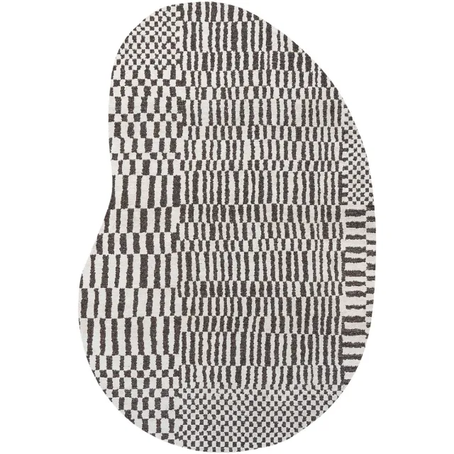 Louis de Poortere Wasbaar Binnen & Buiten Vloerkleed - 235 x 340 cm - Louis De Poortere Berber Caidal - Laagpolig Tapijt - Gerecycled PET - Made in Belgium - Circulair Wit