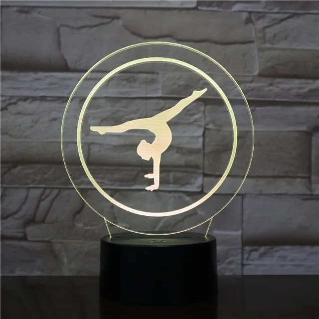 MC Living 3D Led Lamp Met Gravering - RGB 7 Kleuren - Turnen
