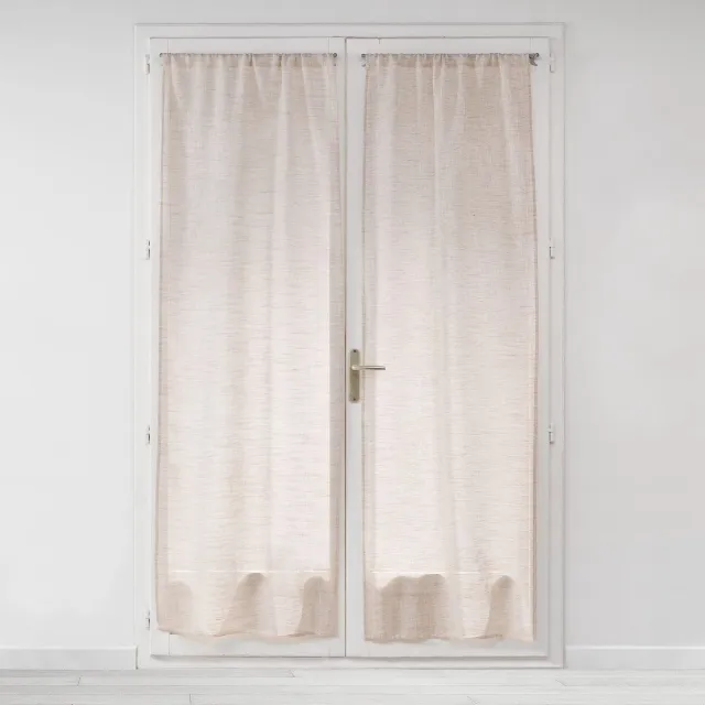 Ibenzoa Elegant Beige Gardinepaar met Tunnelhaak, 2 x 70 x 200 cm - Perfecte Afwerking voor Uw Raam