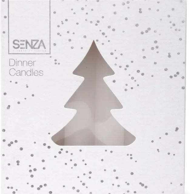 SENZA Dinerkaarsen Wit 15cm /6 24335