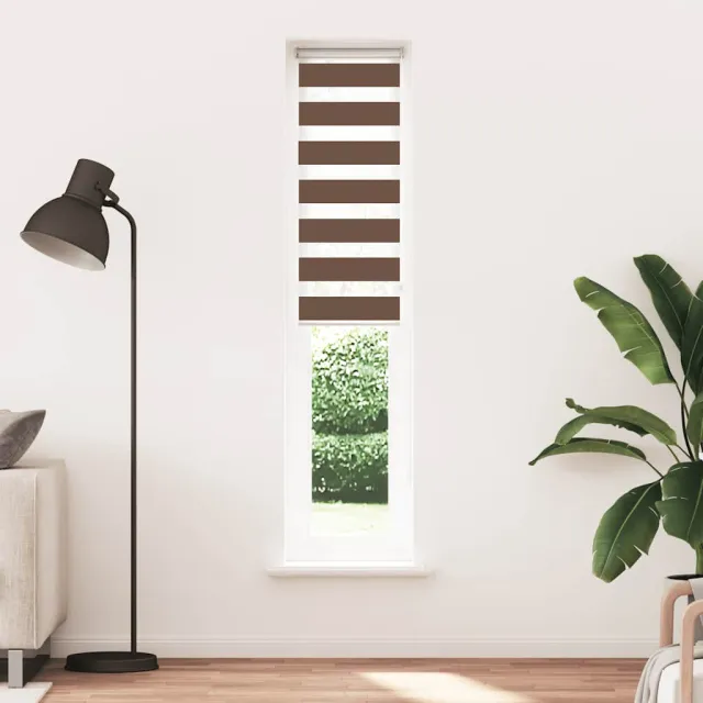 vidaXL Zebra rolgordijn 40x230 cm stofbreedte 35,9 cm polyester bruin