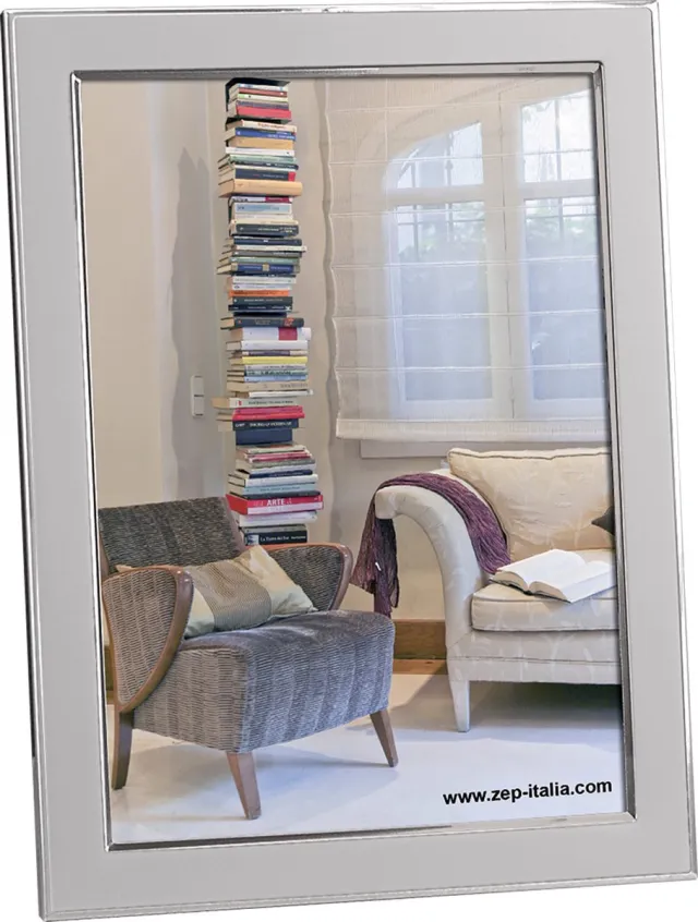 Zep Fotolijst S4046 Olimpia Zilver 10x15cm Zwart