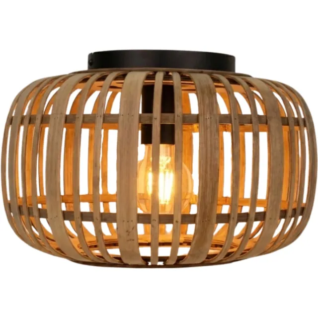 Various Leuchten Various Rattan Plafondlamp - 1-lichts - Ø33 cm - Naturel - Rotan