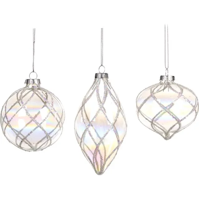 Goodwill Kerstbal Glas - D 8 Cm - Voordeelaanbod Per 3 Stuks Transparant