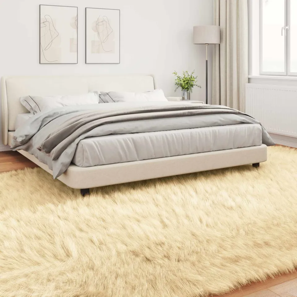 vidaXL Tapijt van imitatie TAFALLA Crèmekleurig 200 x 280 cm Polyester, foto 3