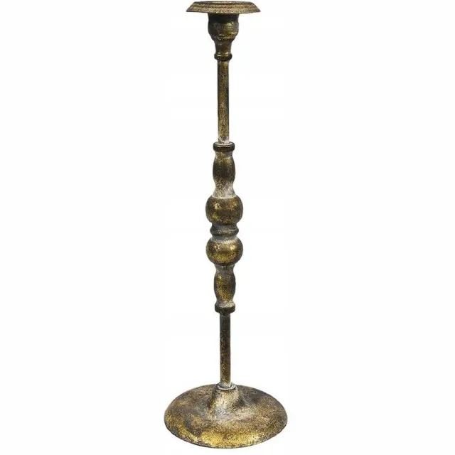 Belldeco Merkloze Metalen Barok Stijl Kandelaar - 31 cm Hoog Black