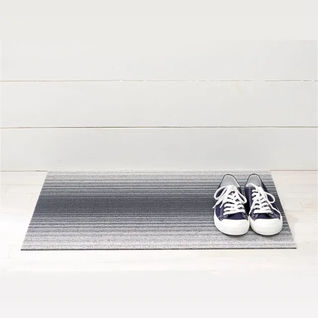 CHILEWICH Deurmat Fade Stripe Stone Wit, Grijs