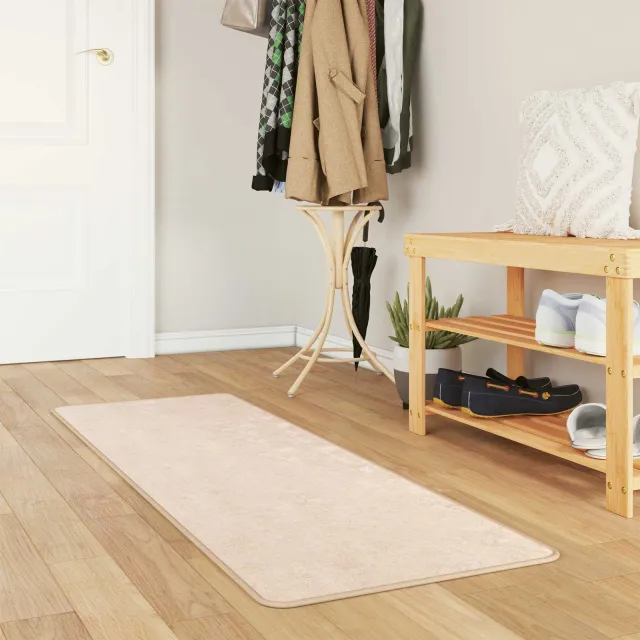 vidaXL Vloerkleedloper MARSA Crèmekleurig 50 x 100 cm Polyester en PVC, foto 2