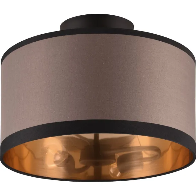 RL LIVE YOUR LIGHT REALITY DAVOS - Plafondlamp - Zwart mat - excl. 2x E14 28W Zwart mat - taupe