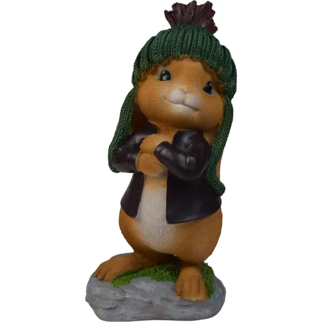 Peter Rabbit Outdoor Pieter Konijn Ornament - Benjamin Bunny - 22 cm Bruin