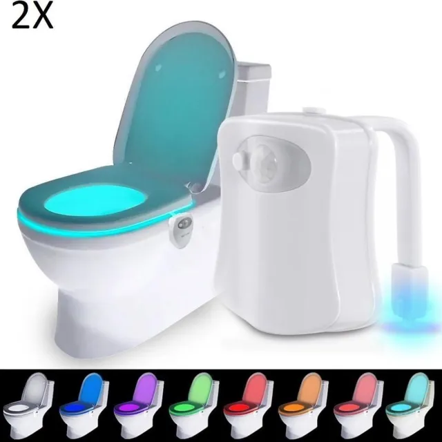 OEM 2x LED Toiletpot Verlichting - WC Toilet Lamp Nachtlamp Verlichting Met Bewegingssensor Wit