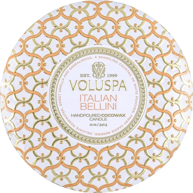 Voluspa Geurkaars Maison Blanc Italian Bellini 3 Wick Tin Candle 340gr Multi