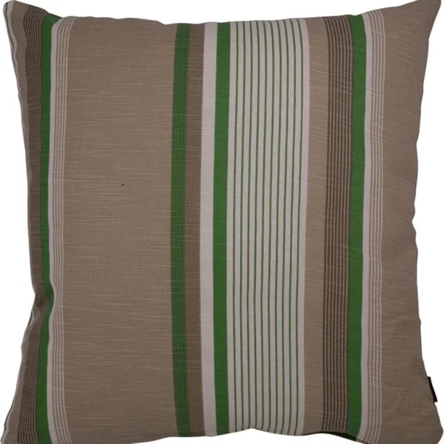 Linen & More Kussen Groen Stripe Groen | 50 X 50 | Sierkussen Voor Woonkamer Of Slaapkamer