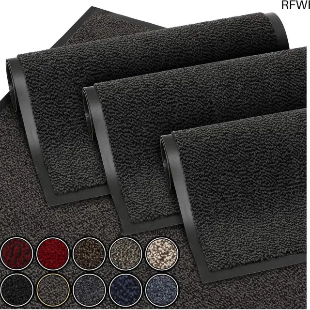 RFWR Zwart Antistatische Deurmat 40x60 cm - Waterdicht, Wasbaar en Slijtvast | Antislip voor Gang, Entree, Keuken en Slaapkamer