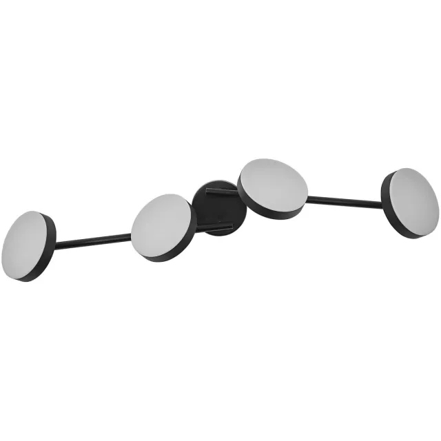 Osram Decor Spot Moon lamp zwart, 4 verstelbare lampkoppen, 21 W, 1120 lm, 3000 K, metalen behuizing, functioneel en minimalistisch design, eenvoudig te installeren, LED niet vervangbaar