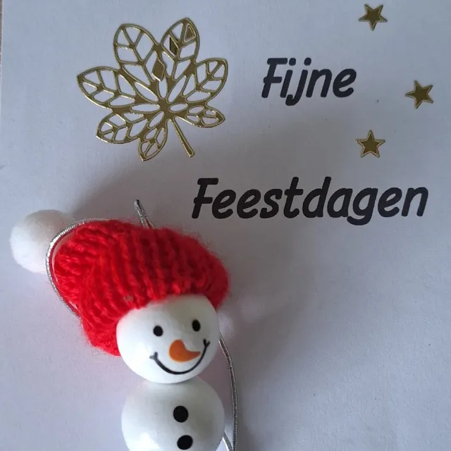 mineraalsteen Sneeuwpop "Bergkristal" Boomversiering transparant