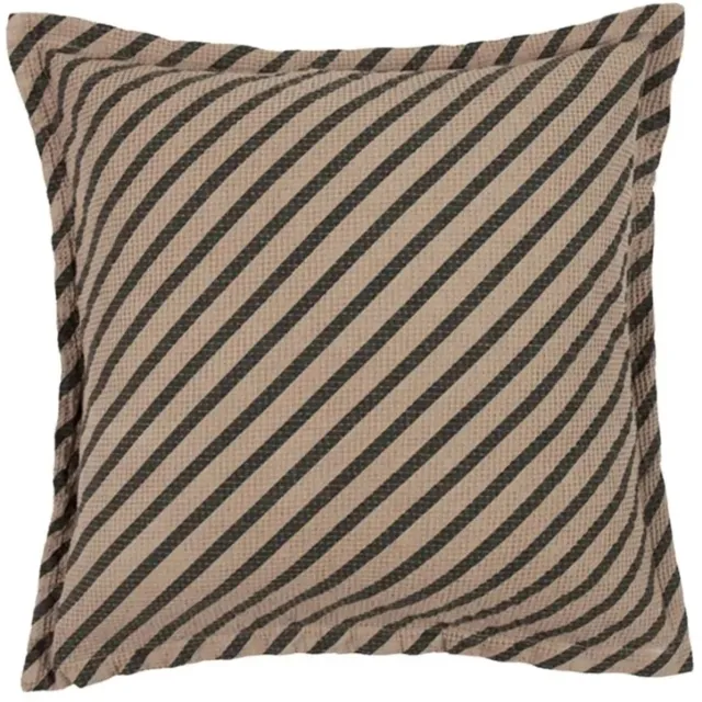 Nobodinoz LANDSCAPE kussen met wafelpatroon, 45 x 45 cm, kleur: Gestreept Sesam Beige