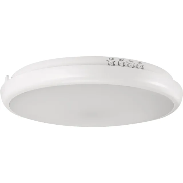 STRÜHM EDYTOR - LED Plafondlamp met Bewegingssensor - Microwave sensor - 360° Sensor - 15W - 4000K Daglicht wit - 2030 Lumen - Opbouw - Rond - Mat Wit - IP65