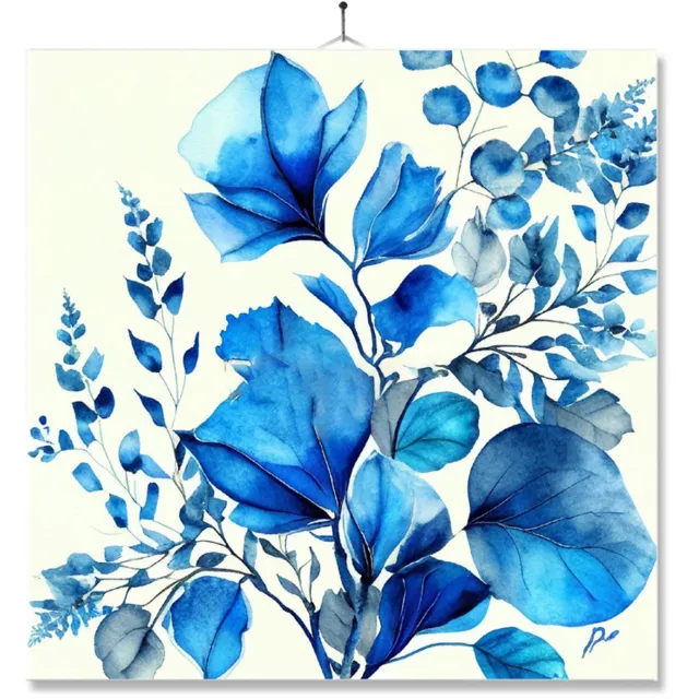 MC Living Tegel Met Opdruk | Kado | Cadeau | Delfs blauwe bloemen Ontwerp 1