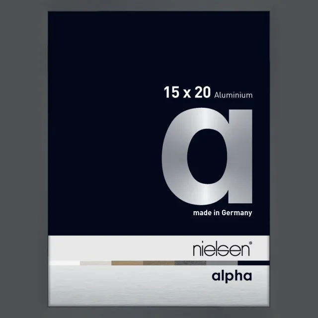Nielsen Alpha Aluminium Fotolijst Glossy Dark Grey 15x20cm Donkergrijs-glanzend