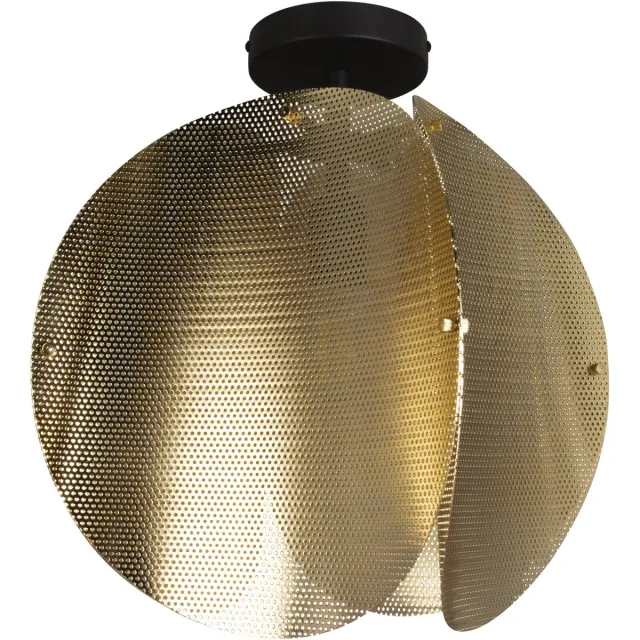 Osram DECOR Gevouwen Globe Plafondlamp E27, 380mm, Goud, Staal geëlektroplateerd, Industrieel, Opbouwlamp