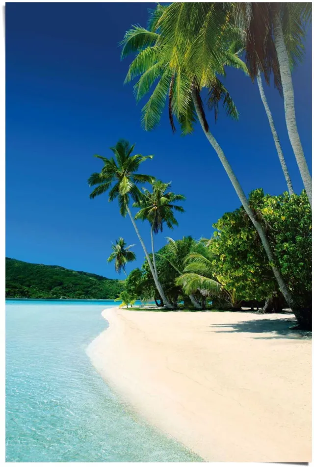 Reinders Poster Bounty Beach - 91,5 x 61 - Papier - REINDERS blauw