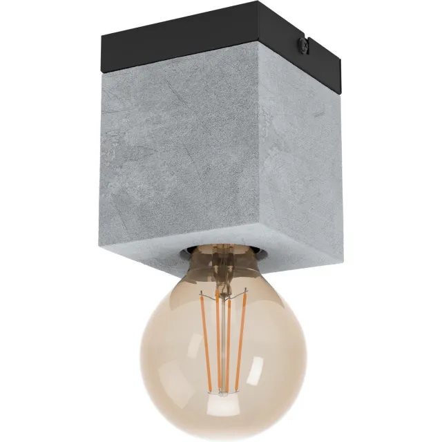 EGLO Prestwick 3 Plafondlamp - E27 - 9 cm - Zwart/Grijs