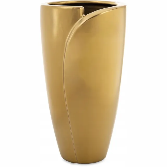 ArtPol Moderne Gouden Keramiek Vaas 24x13x13 cm