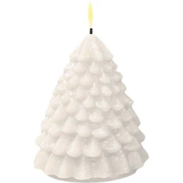 Deluxe Homeart Kerstboom LED Kaars Wit 11 cm