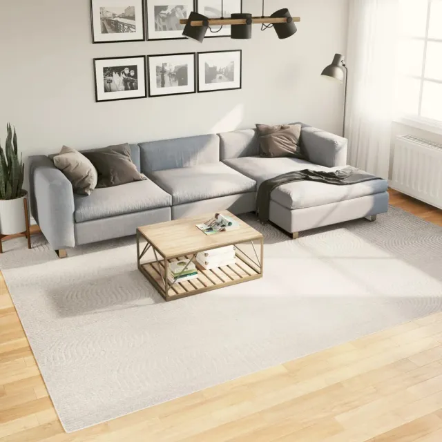vidaXL Vloerkleed IZA laagpolig Scandinavisch 240x340 cm crèmekleurig, foto 2