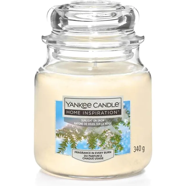Yankee Candle Medium Jar Geurkaars - Sunlight On Snow Wit