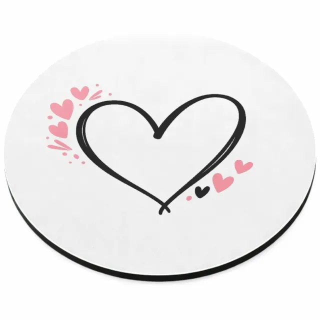 Mr Cadeautjes MDF magnetische fotolijst rond Ø 9,5 - design Een liefdevolle handlettering met kleine sterren en zachte s | cadeau Wit