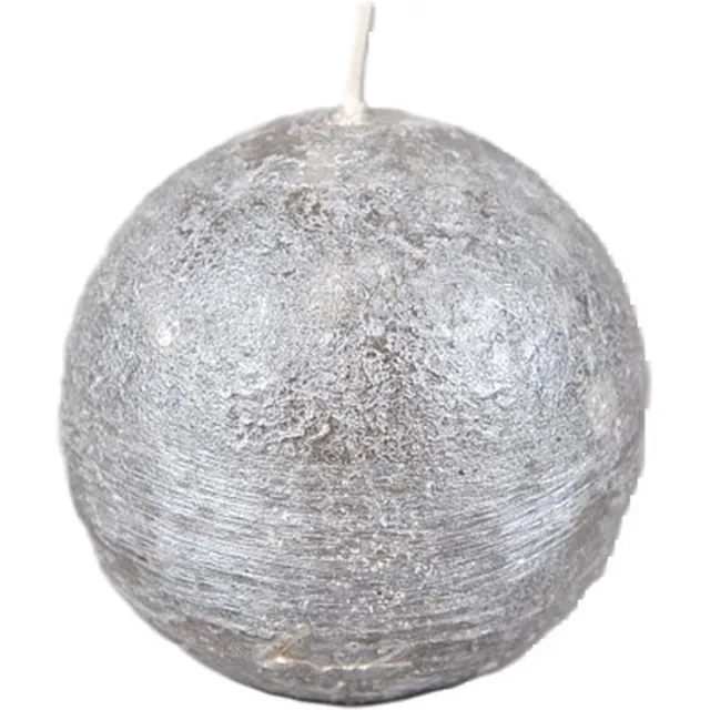 Rasteli Luz Your Senses Metal Kaars-Bolkaars Zilver D 8 cm Per 2 stuks