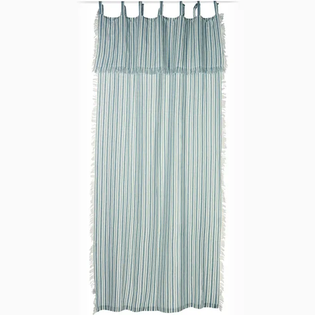 Loberon Gordijn Anjoutey blauw/wit