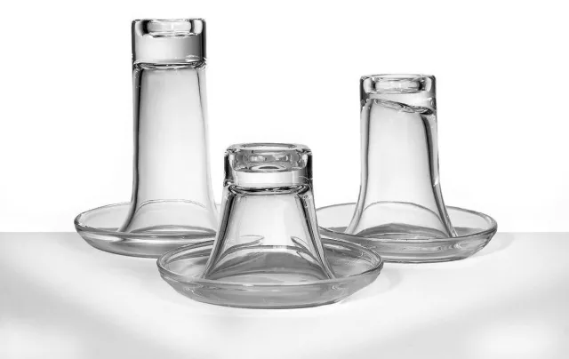 GOMMAIRE Kaarsenhouder - glas - transparant - D20 cm