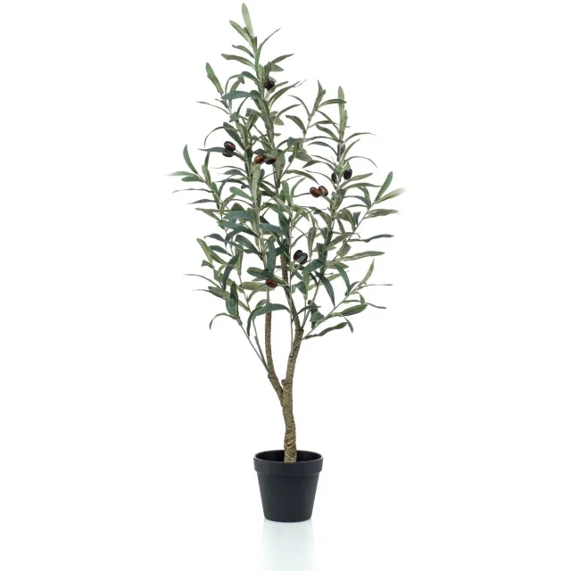 Emerald Kunstboom Olijfboom 90cm - Kunstplant voor binnen - Kunstboom olijf - Olijfboom kunst Groen